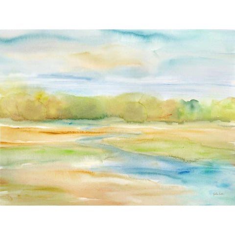 Watercolor View White Modern Wood Framed Art Print by Coulter, Cynthia