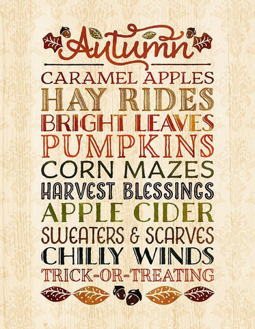 Signs of Autumn Black Ornate Wood Framed Art Print with Double Matting by Noonday Designs