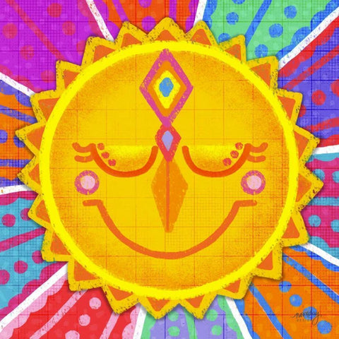 Happy Day Trio II  Gold Ornate Wood Framed Art Print with Double Matting by Noonday Design