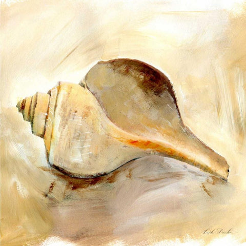 Painted Seashells III  Black Ornate Wood Framed Art Print with Double Matting by Dundon, Caitlin