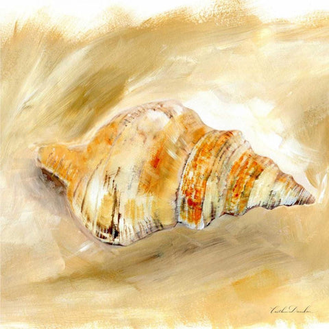 Painted Seashells IV  White Modern Wood Framed Art Print by Dundon, Caitlin