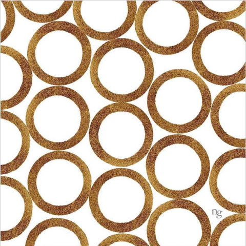 Golden Opportunity I  Black Modern Wood Framed Art Print with Double Matting by Nancy Green Design