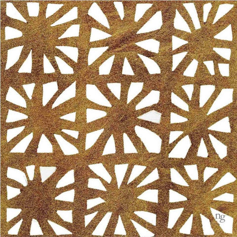 Golden Opportunity III  Black Modern Wood Framed Art Print with Double Matting by Nancy Green Design