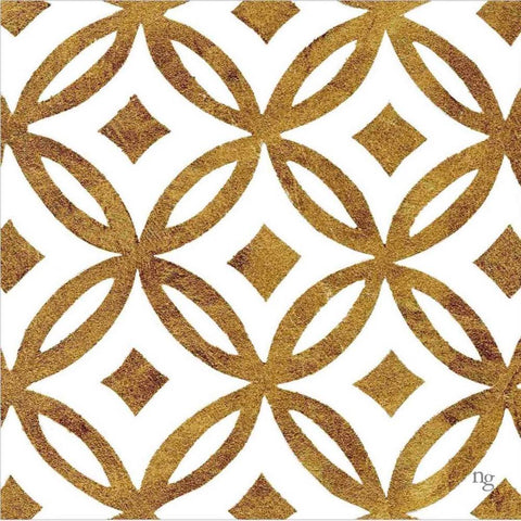 Golden Opportunity IV  White Modern Wood Framed Art Print by Nancy Green Design