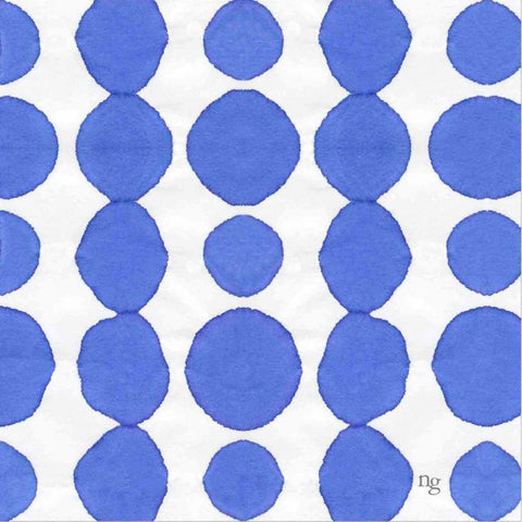 Aquarelle Blue III  Black Ornate Wood Framed Art Print with Double Matting by Nancy Green Design