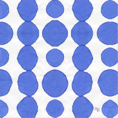 Aquarelle Blue III  Gold Ornate Wood Framed Art Print with Double Matting by Nancy Green Design