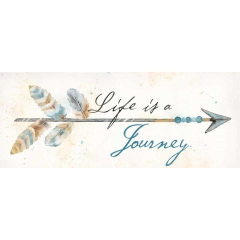 Life Journey I Panel  White Modern Wood Framed Art Print by Coulter, Cynthia