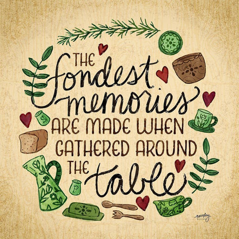 Kitchen Memories II (Fondest memories) Gold Ornate Wood Framed Art Print with Double Matting by Noonday Designs