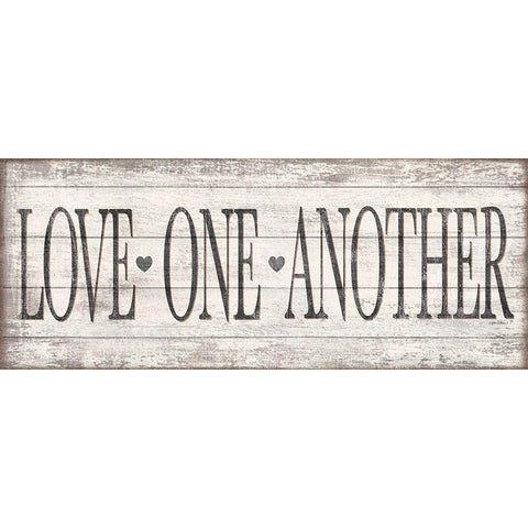 Love One Another Wood Sign White Modern Wood Framed Art Print by Killeen, Jen