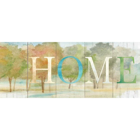 Home Rustic Landscape Sign White Modern Wood Framed Art Print by Coulter, Cynthia