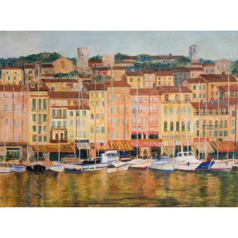 Cote D Azur Black Modern Wood Framed Art Print by Green, Edith