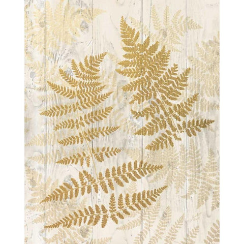 Golden Fern II Black Modern Wood Framed Art Print by Cusson, Marie Elaine
