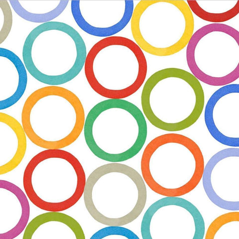 Painters Palette Multi I Black Modern Wood Framed Art Print with Double Matting by Nancy Green Design