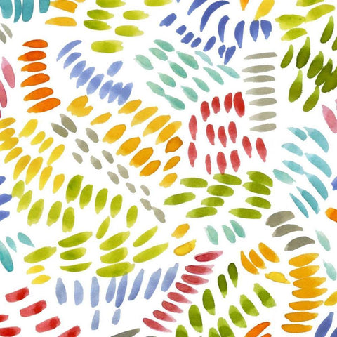 Painters Palette Multi III White Modern Wood Framed Art Print with Double Matting by Nancy Green Design