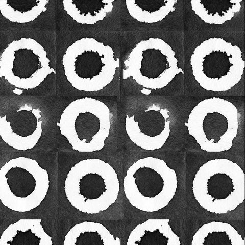 Watermark Black and White I Black Ornate Wood Framed Art Print with Double Matting by Nancy Green Design