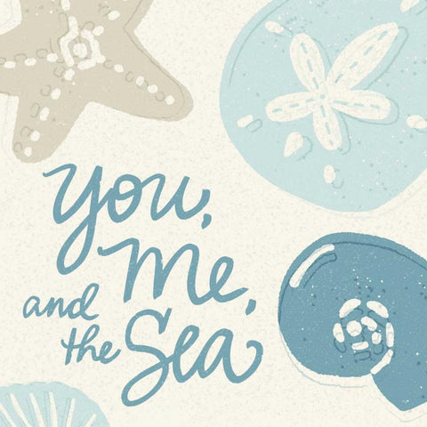 Walk on the Beach II Black Modern Wood Framed Art Print with Double Matting by Noonday Design