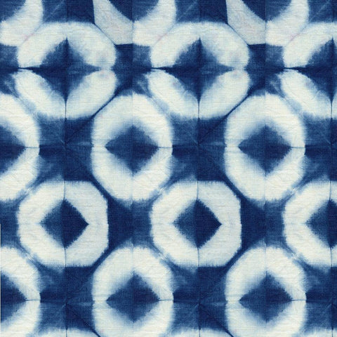 Blue Shibori III  White Modern Wood Framed Art Print by Green, Nancy