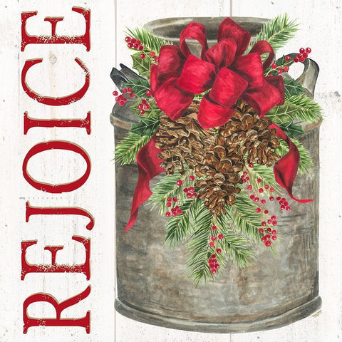 Home for the Holidays Rejoice Gold Ornate Wood Framed Art Print with Double Matting by Reed, Tara