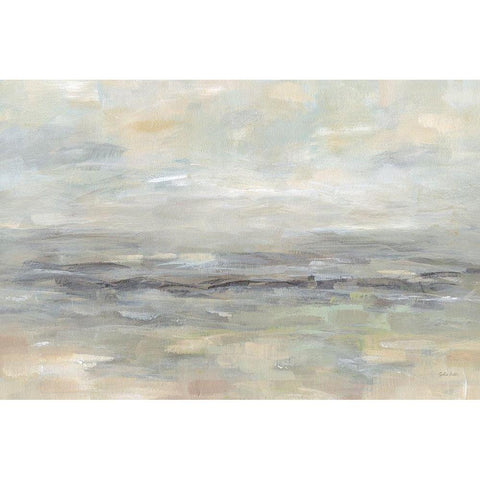 Stormy Grey Landscape White Modern Wood Framed Art Print by Coulter, Cynthia