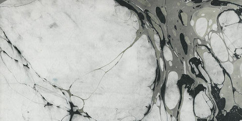 Black and White Marble Panel Trio I White Modern Wood Framed Art Print with Double Matting by Green, Nancy