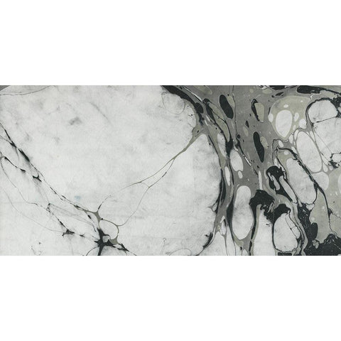Black and White Marble Panel Trio I Gold Ornate Wood Framed Art Print with Double Matting by Green, Nancy