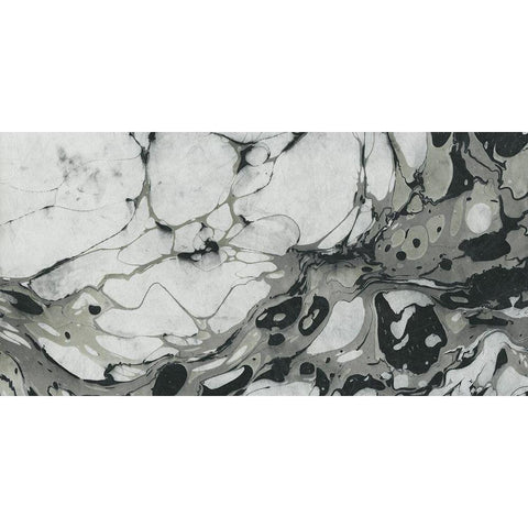 Black and White Marble Panel Trio I Gold Ornate Wood Framed Art Print with Double Matting by Green, Nancy
