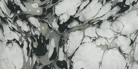 Black and White Marble Panel Trio I White Modern Wood Framed Art Print with Double Matting by Green, Nancy