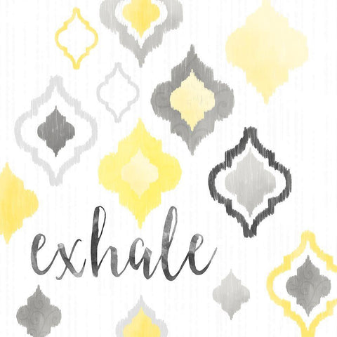 Yellow Gray Moroccan Sentiment II White Modern Wood Framed Art Print with Double Matting by Noonday Design