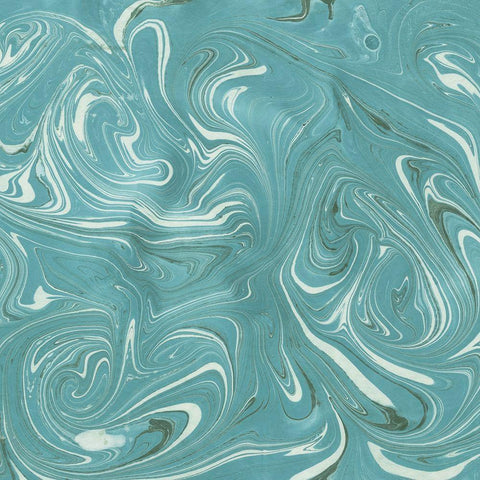 Turquoise Marble II White Modern Wood Framed Art Print by Green, Nancy