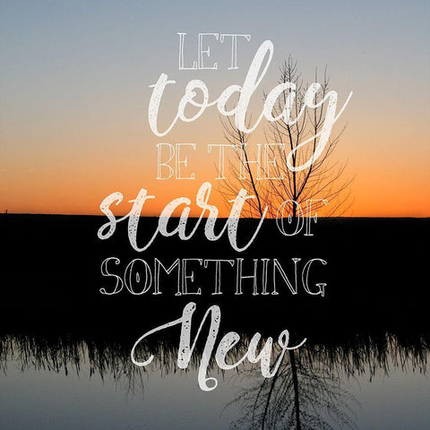 Let Today Be Black Modern Wood Framed Art Print with Double Matting by Tyrrell, Lu Anne
