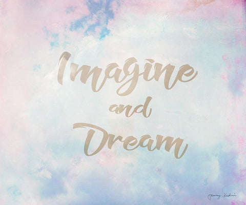 Imagine and Dream Black Ornate Wood Framed Art Print with Double Matting by Kushnir, Tammy