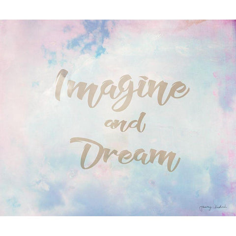 Imagine and Dream Black Modern Wood Framed Art Print with Double Matting by Kushnir, Tammy