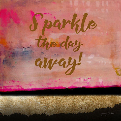 Sparkle the Day Away Black Modern Wood Framed Art Print by Kushnir, Tammy