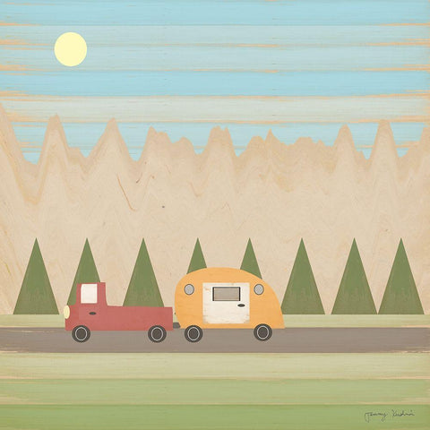 Search for Adventure III White Modern Wood Framed Art Print by Kushnir, Tammy