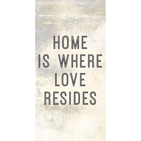 Home is Where Love Resides Panel A Black Modern Wood Framed Art Print with Double Matting by Cusson, Marie Elaine