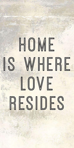 Home is Where Love Resides Panel A White Modern Wood Framed Art Print with Double Matting by Cusson, Marie Elaine