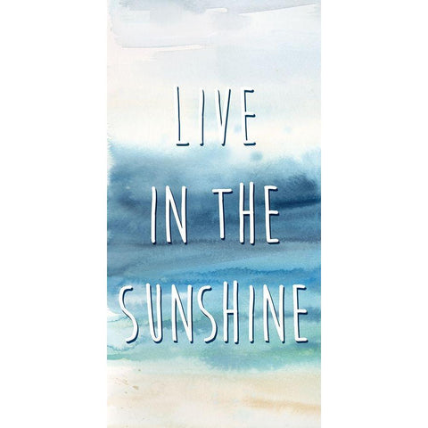 Live in the Sunshine Panel A White Modern Wood Framed Art Print by Coulter, Cynthia