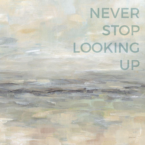 Never Stop Looking Up  White Modern Wood Framed Art Print with Double Matting by Coulter, Cynthia