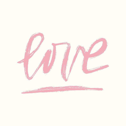 Love and Hearts Scribble I Gold Ornate Wood Framed Art Print with Double Matting by Noonday Design