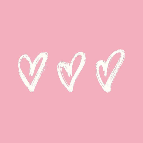 Love and Hearts Scribble II Black Ornate Wood Framed Art Print with Double Matting by Noonday Design