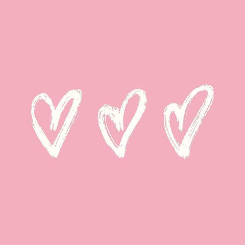 Love and Hearts Scribble II Black Modern Wood Framed Art Print with Double Matting by Noonday Design