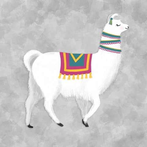 Lovely Llama I Black Modern Wood Framed Art Print by Noonday Design