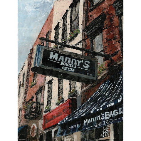 New York Neighborhood II Gold Ornate Wood Framed Art Print with Double Matting by Cusson, Marie Elaine