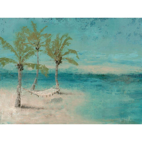 Beach Day Landscape II Black Modern Wood Framed Art Print by Cusson, Marie Elaine