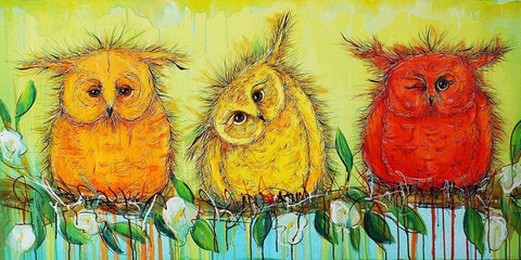 Siblings White Modern Wood Framed Art Print with Double Matting by Evenson, Karrie