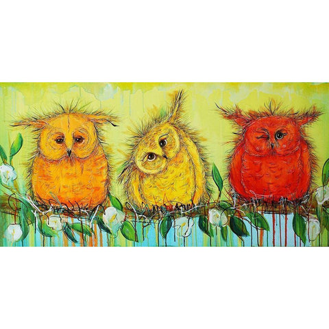 Siblings White Modern Wood Framed Art Print by Evenson, Karrie