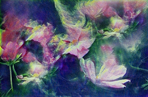 Vintage White Modern Wood Framed Art Print with Double Matting by Tyrrell, Lu Anne