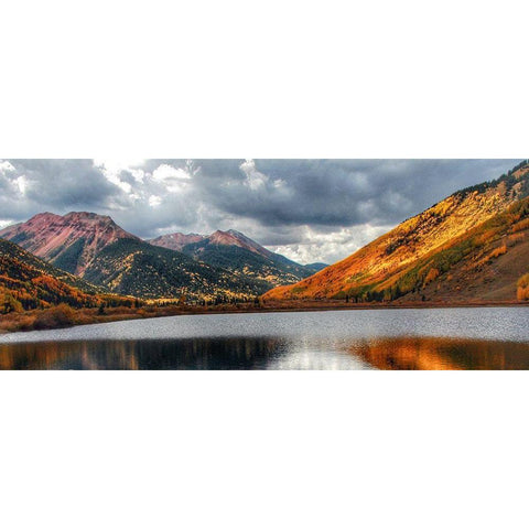 Crystal Lake White Modern Wood Framed Art Print by Tyrrell, Lu Anne