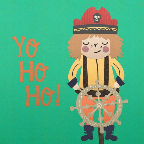 Ahoy Matey III Black Ornate Wood Framed Art Print with Double Matting by Noonday Design