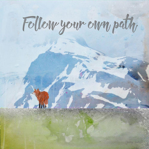 Follow Your Own Path White Modern Wood Framed Art Print by Kushnir, Tammy